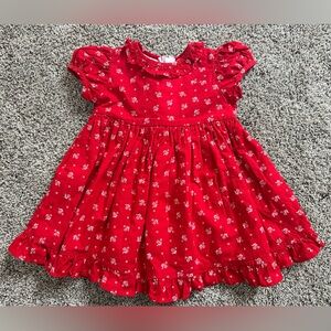 Cotton Kids Adorable Red Floral Kids Dress